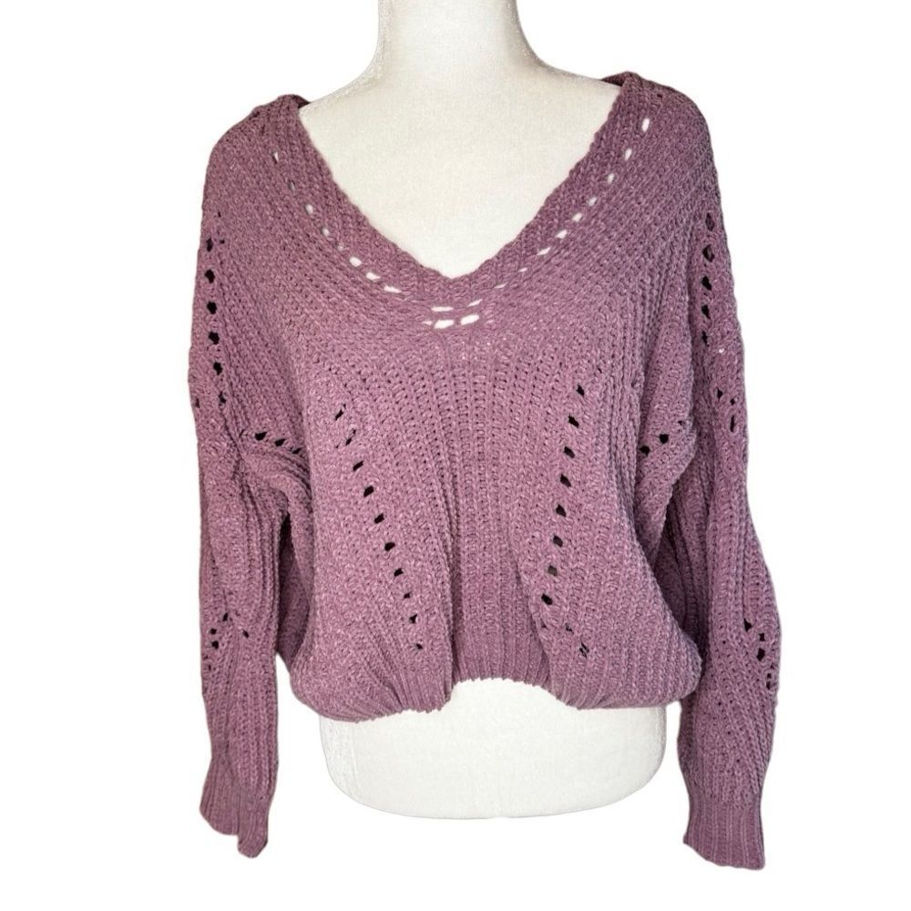 Moon & Madison knit crop oversized sweater size x-Small